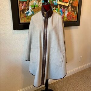 Tory Burch Cream and Brown Cape